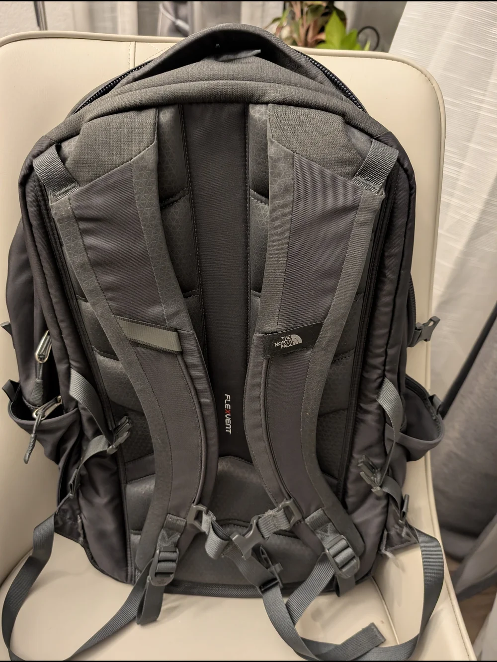 The North Face Surge Backpack - Durable Everyday Gray Pack w/ Multiple Pockets